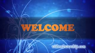 Blue Flourish Welcome Background