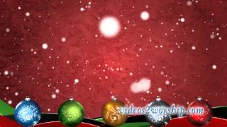 Ornaments And Falling Snow Red Loop