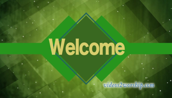 Green Welcome Title Motion Background | Videos2Worship