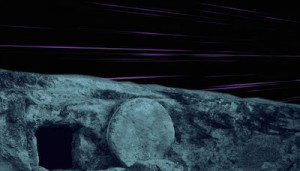 Read more about the article The Empty Tomb Of Jesus At Night Still Background