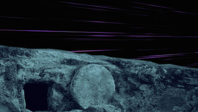 Read more about the article The Empty Tomb Of Jesus At Night Still Background