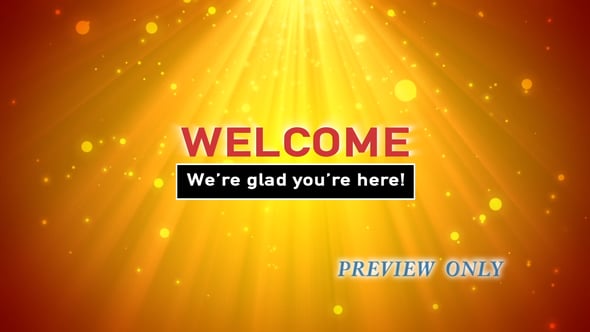 Read more about the article Glowing Welcome To Church Motion