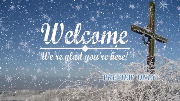 Beautiful Winter Welcome Still Background | Videos2Worship: Motion ...