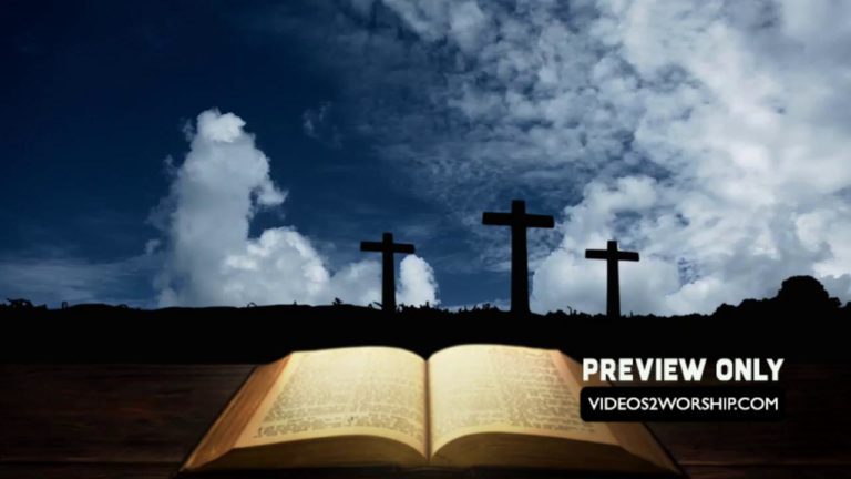 Read more about the article Bible Three Crosses And Clouds Easter Loop
