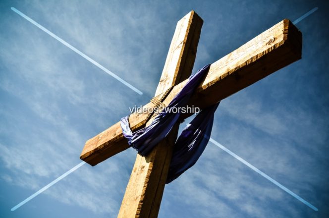 Stock Photo: Cross Draped With Cloth | Videos2Worship