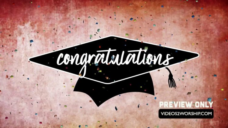 Congratulations Graduation Cap And Confetti | Videos2Worship