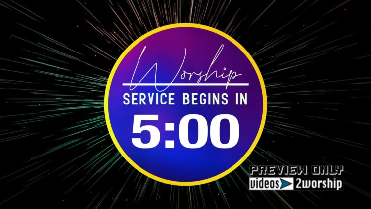 free church service countdown timers