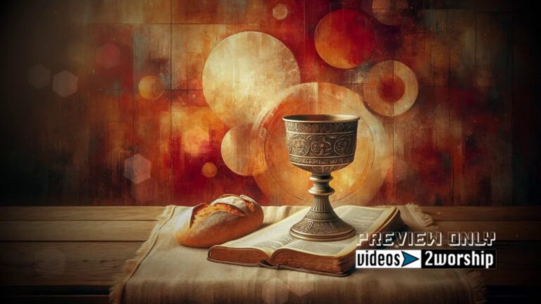 Read more about the article Cup On A Bible And Bread Communion Loop