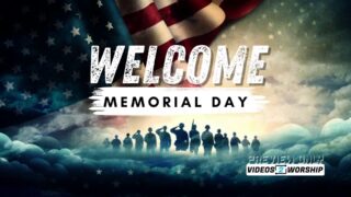 Read more about the article Memorial Day Welcome Title Saluting Flag