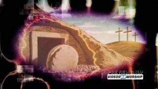 Read more about the article Empty Tomb Easter Motion Loop With Glitch Effect and Crosses on the Hill