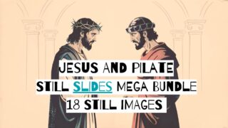 Read more about the article Vintage Minimalist Roman Backdrop | Jesus and Pilate | Sermon Still Slide Background Graphics