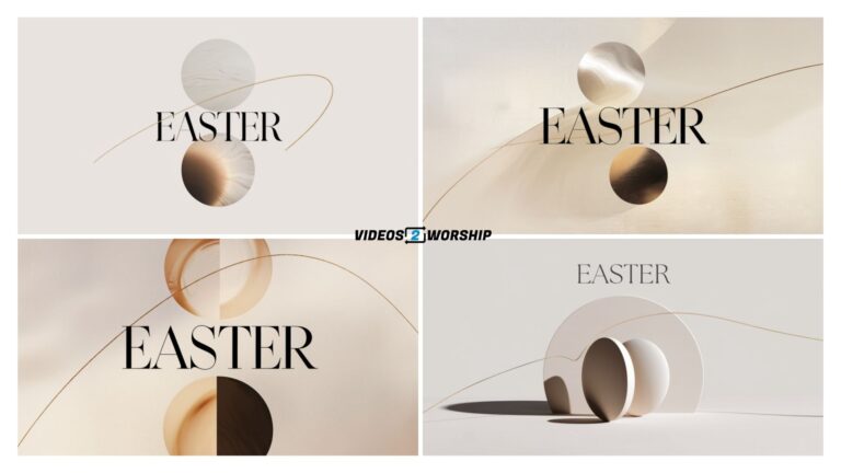 Read more about the article Minimalist Easter Worship Slide Set with Modern Abstract Design