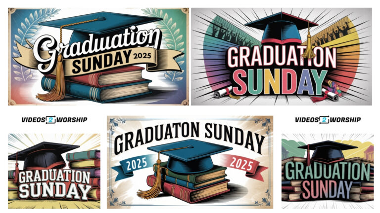 Read more about the article Graduation 2025 Sunday Church Slide Bundle | Worship Service Graphics for Graduation Celebrations | Digital Download Media