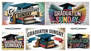 Graduation Sunday Worship Slide Pack | Easy-to-Use Church Graphics for Services & Announcements | Digital Download
