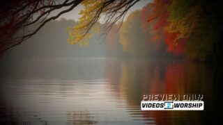 Read more about the article Autumn Worship Motion Background | Fall Leaves Over Lake Video Loop | Church Media Graphic