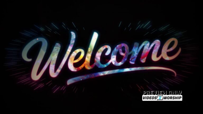 Read more about the article Explosion of Color “Welcome” — Motion Title Graphic for Worship