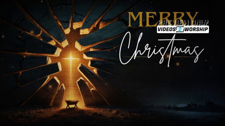 Read more about the article Merry Christmas Text Nativity Worship Background Loop | Holiday Greeting Advent Video