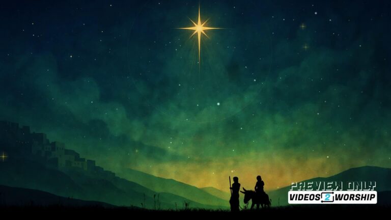Read more about the article Mary and Joseph Christmas Journey Worship Background | Star of Bethlehem Advent Loop