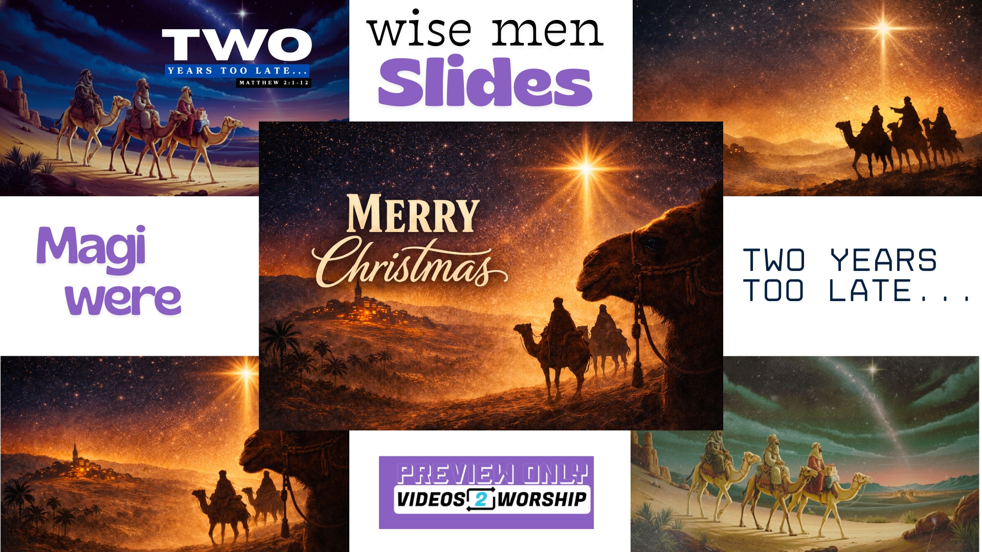 Read more about the article Wise Men Journey Slides — 10 Christmas Image Backgrounds