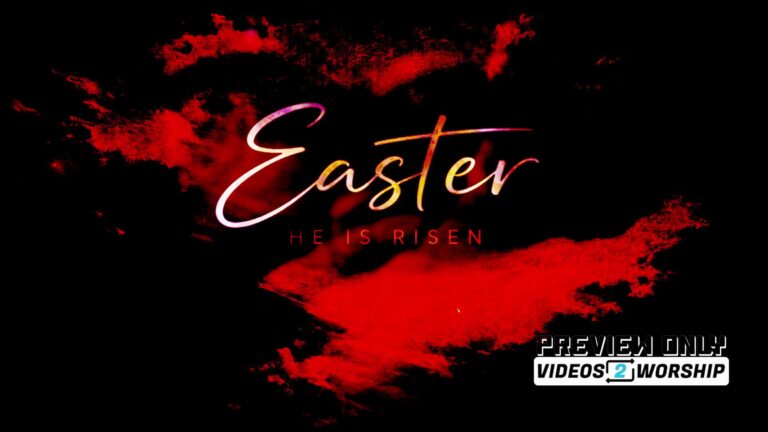 Read more about the article Easter He Is Risen Red Worship Motion Loop